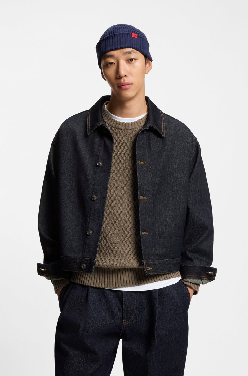 REGULAR-FIT JACKET IN DARK-BLUE DENIM 2