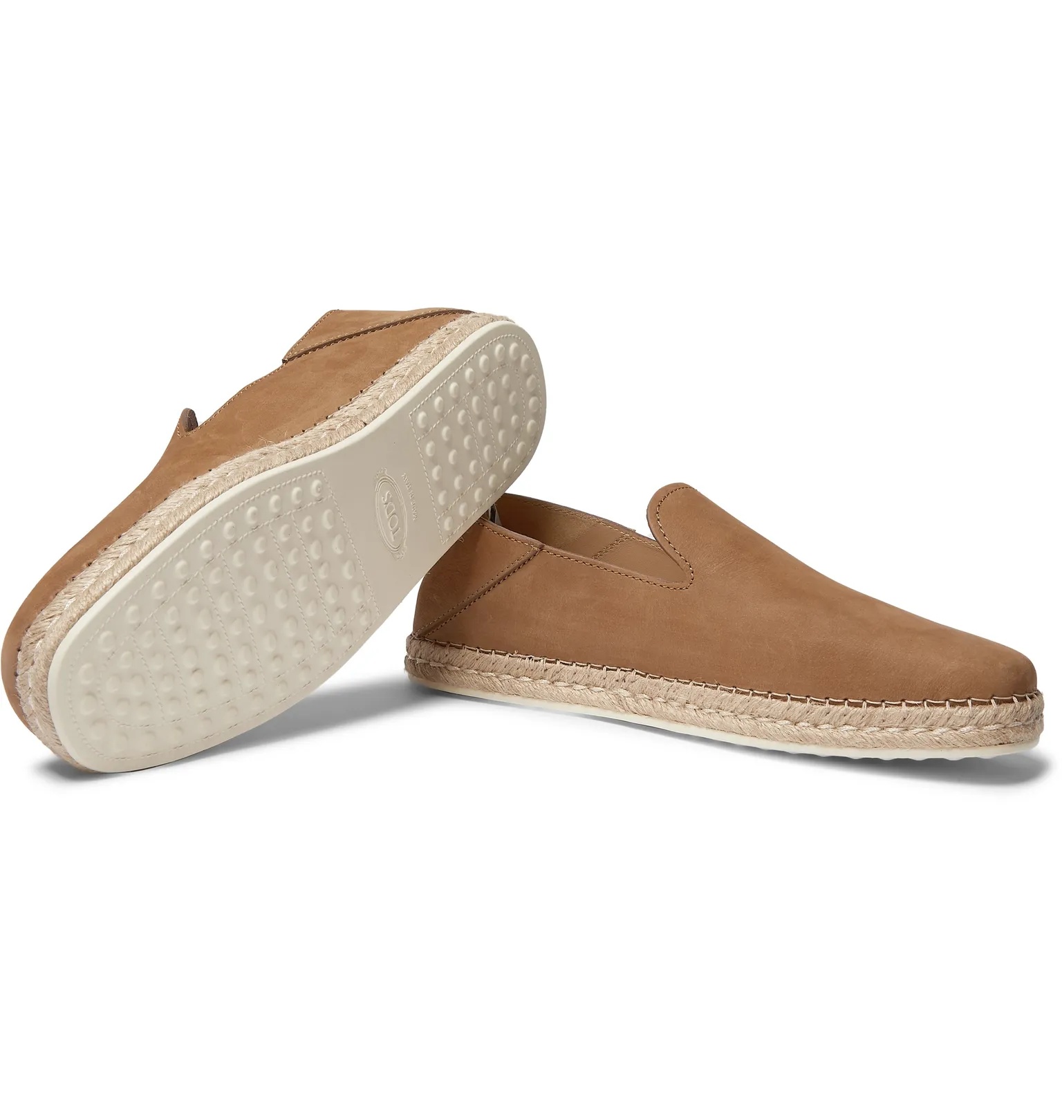 Collapsible-Heel Nubuck Espadrilles - 13