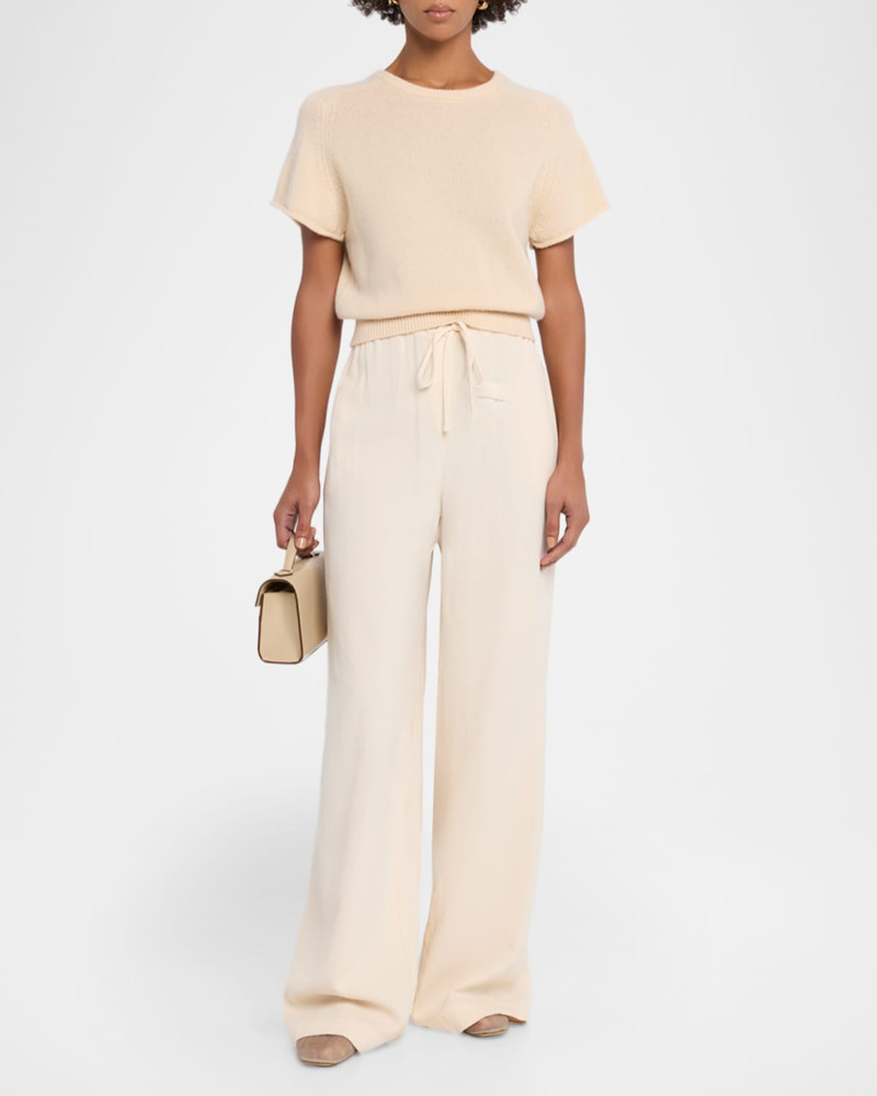 SABLYN Straight-Leg Cotton Drawstring Pants outlook