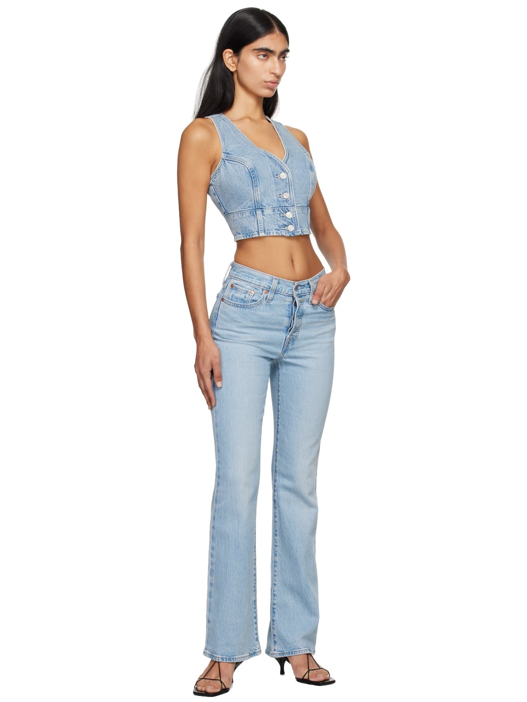 Blue Wedgie Bootcut Jeans - 4