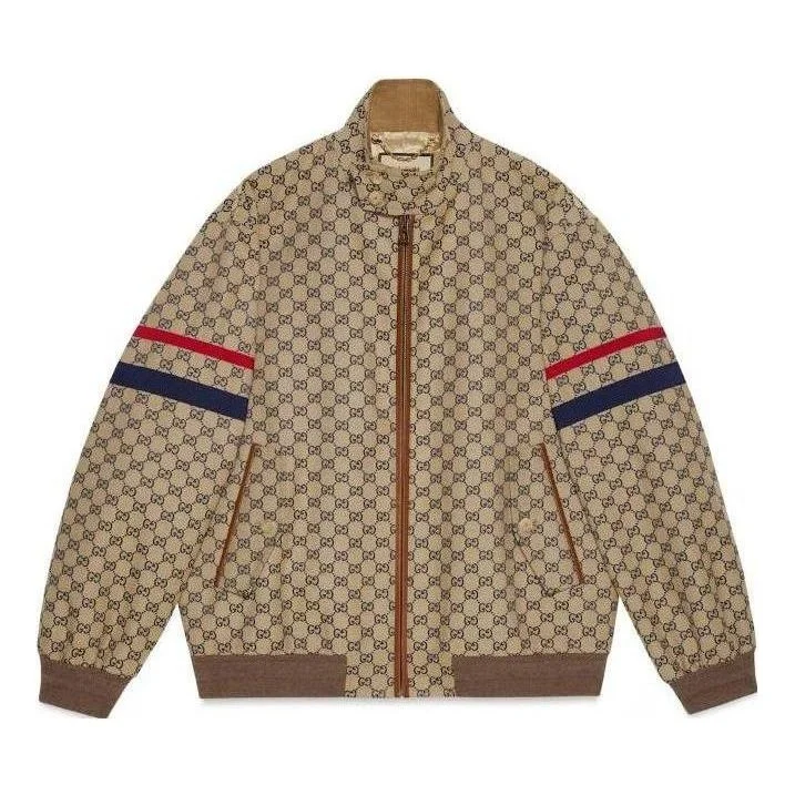 Gucci GG Cotton Canvas Zip Jacket 'Beige Blue' 742835-Z8BJJ-9120 - 1