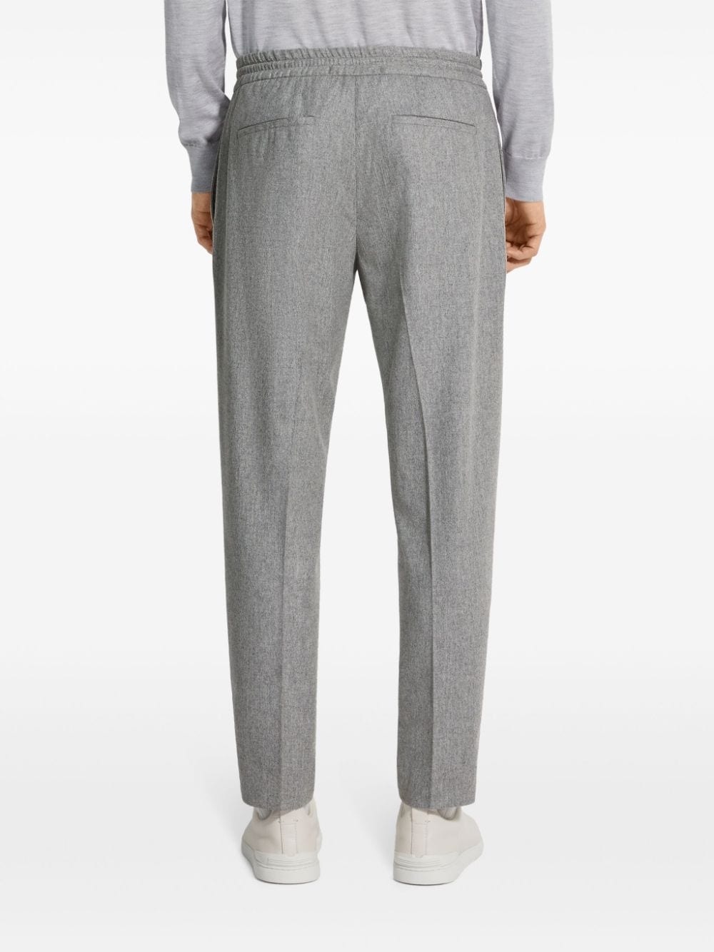 drawstring tapered trousers - 5