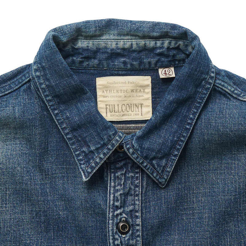 FULLCOUNT 4890HW-19 Denim Work Shirt HW Indigo Blue outlook