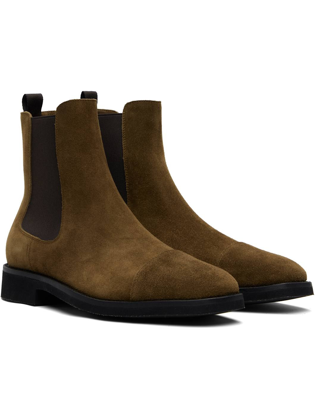 Brown Suede Light Sole Chelsea Boots - 4
