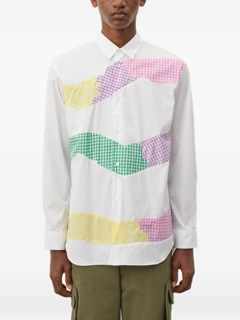 Comme des Garçons SHIRT gingham patchwork shirt outlook