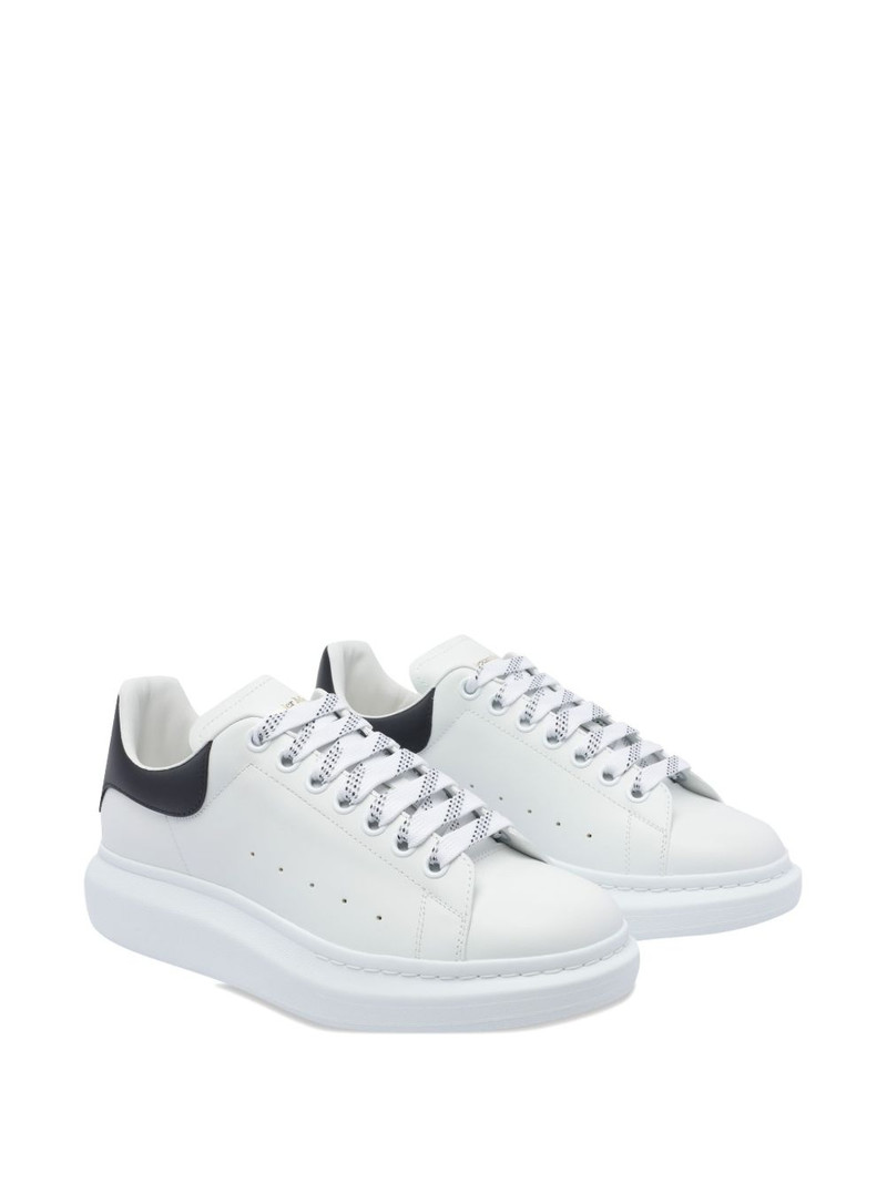 Alexander McQueen Oversized leather lace-up sneakers outlook
