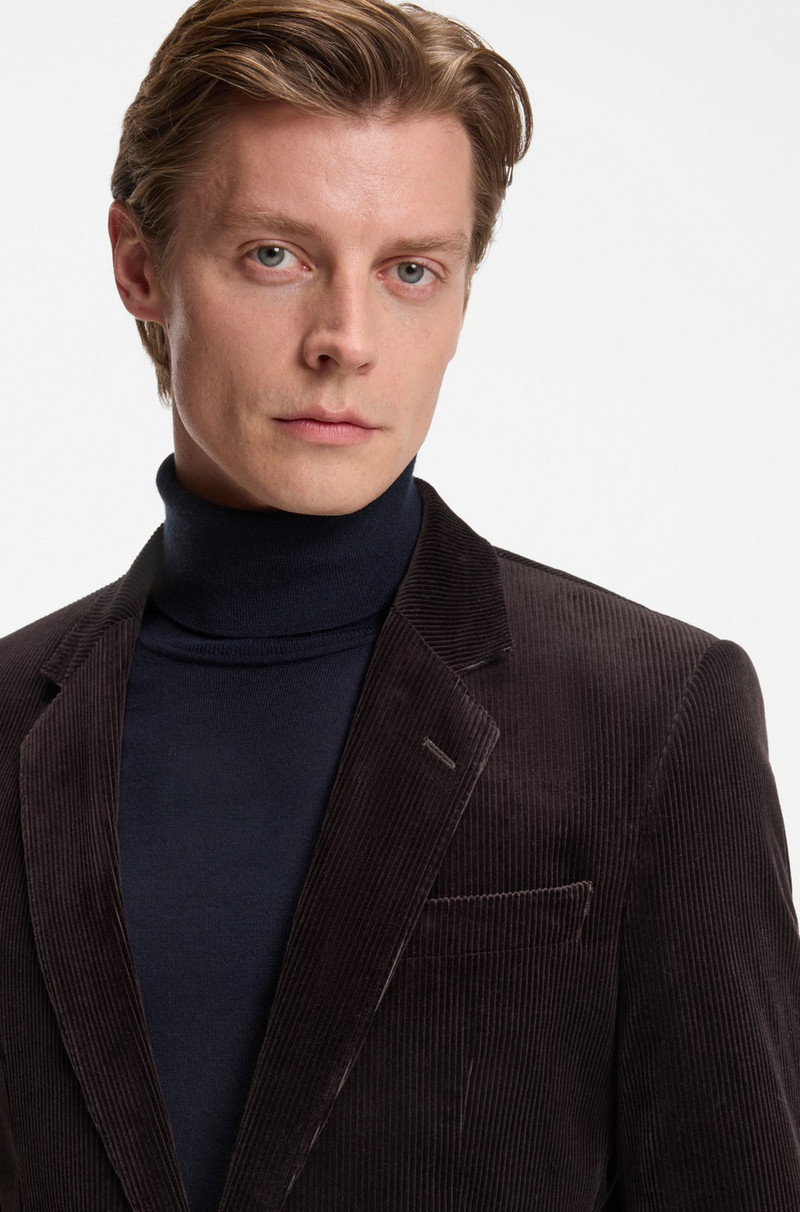 BECKHAM X BOSS BLAZER IN STRIPED COTTON 5