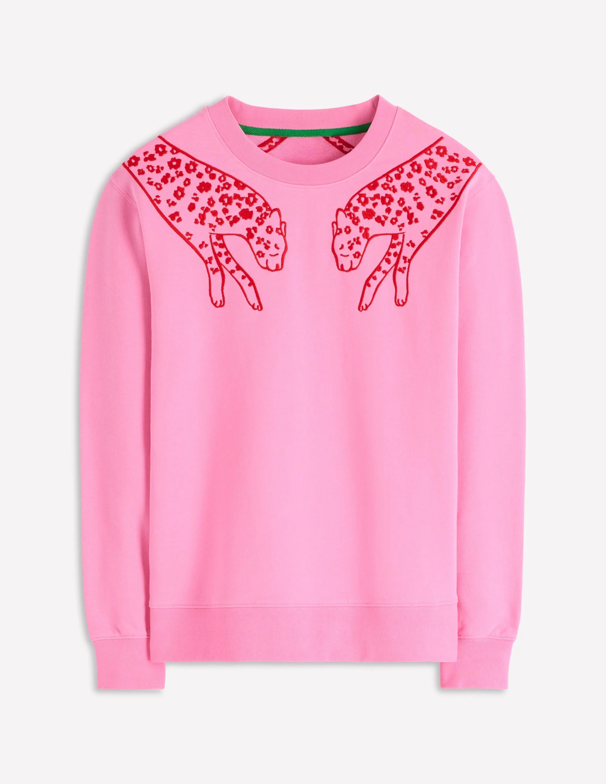 Emi Embroidered Sweatshirt-Leopard Embroidery - 1