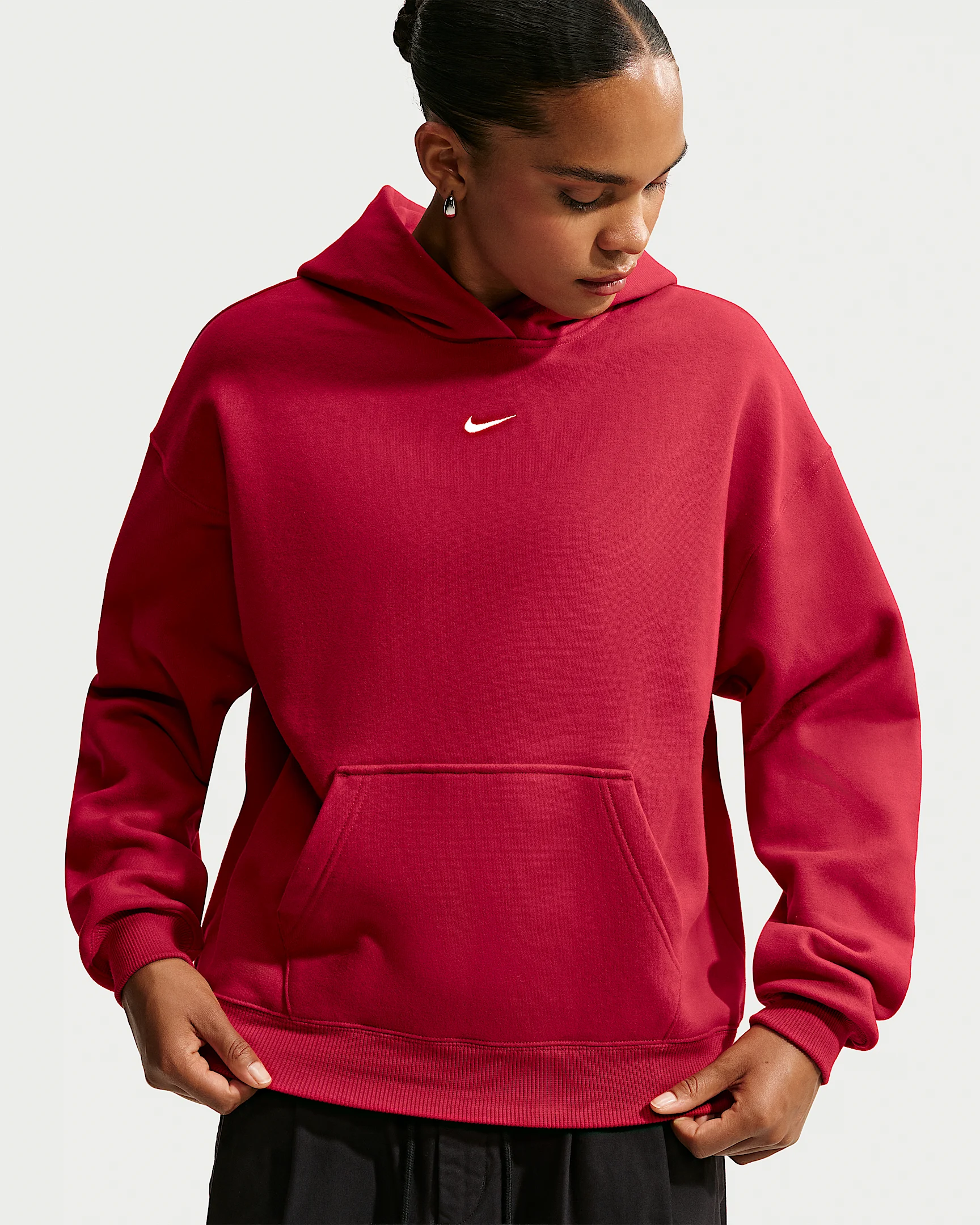Nike Studio Fleece Medium Weight Women's Oversized Pullover Hoodie - 1