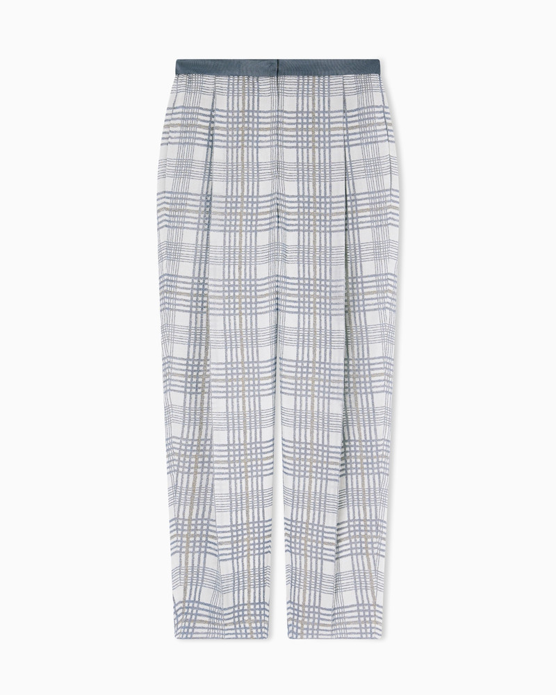 DARTED TROUSERS IN JACQUARD WITH CHEVRON MOTIF 1