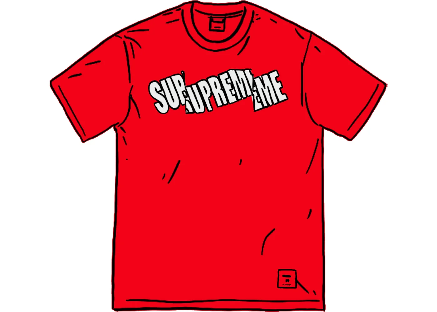 Supreme Cut Logo S/S Top Red - 1