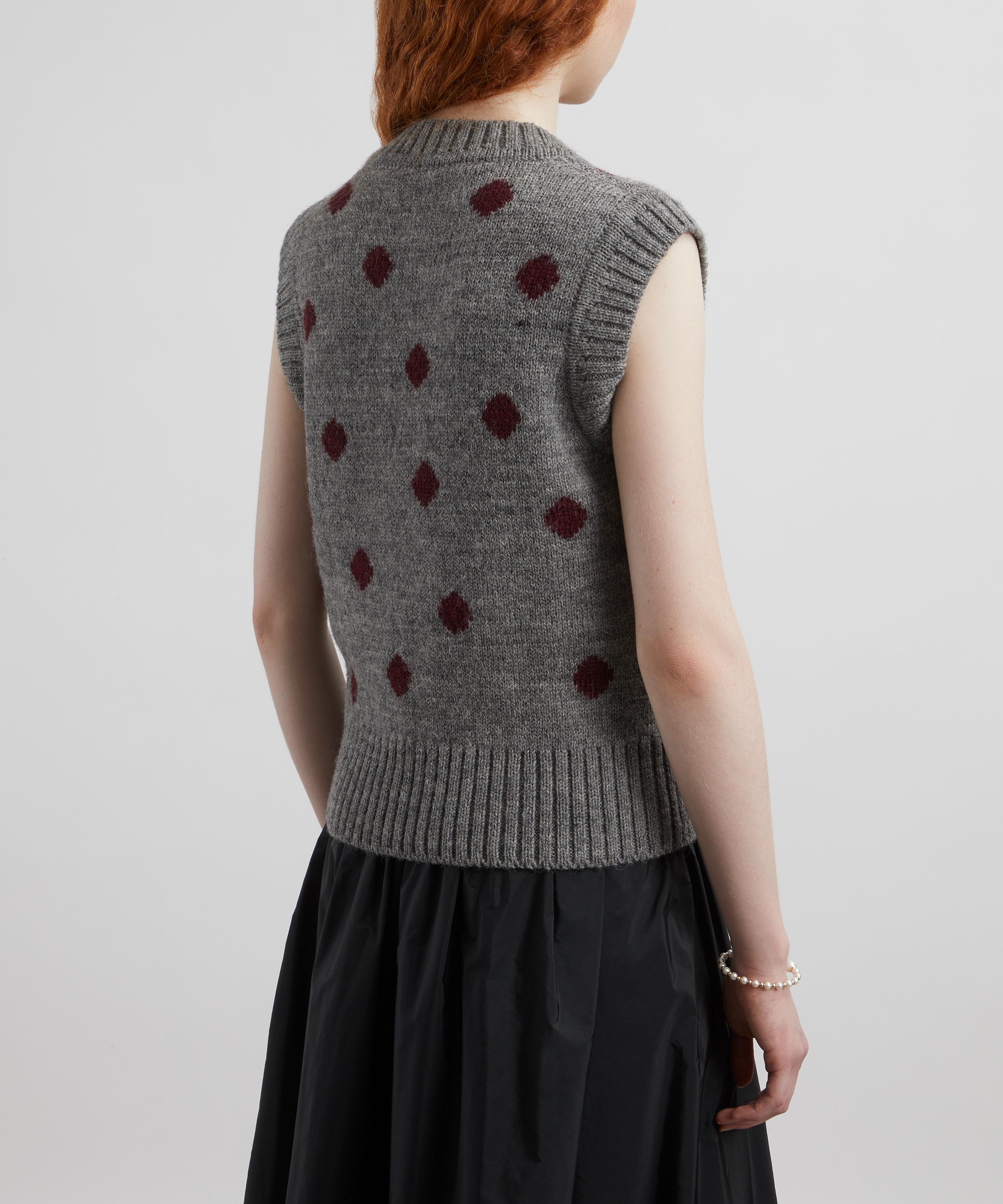 Ruby Lambswool Polka-Dot Vest - 4