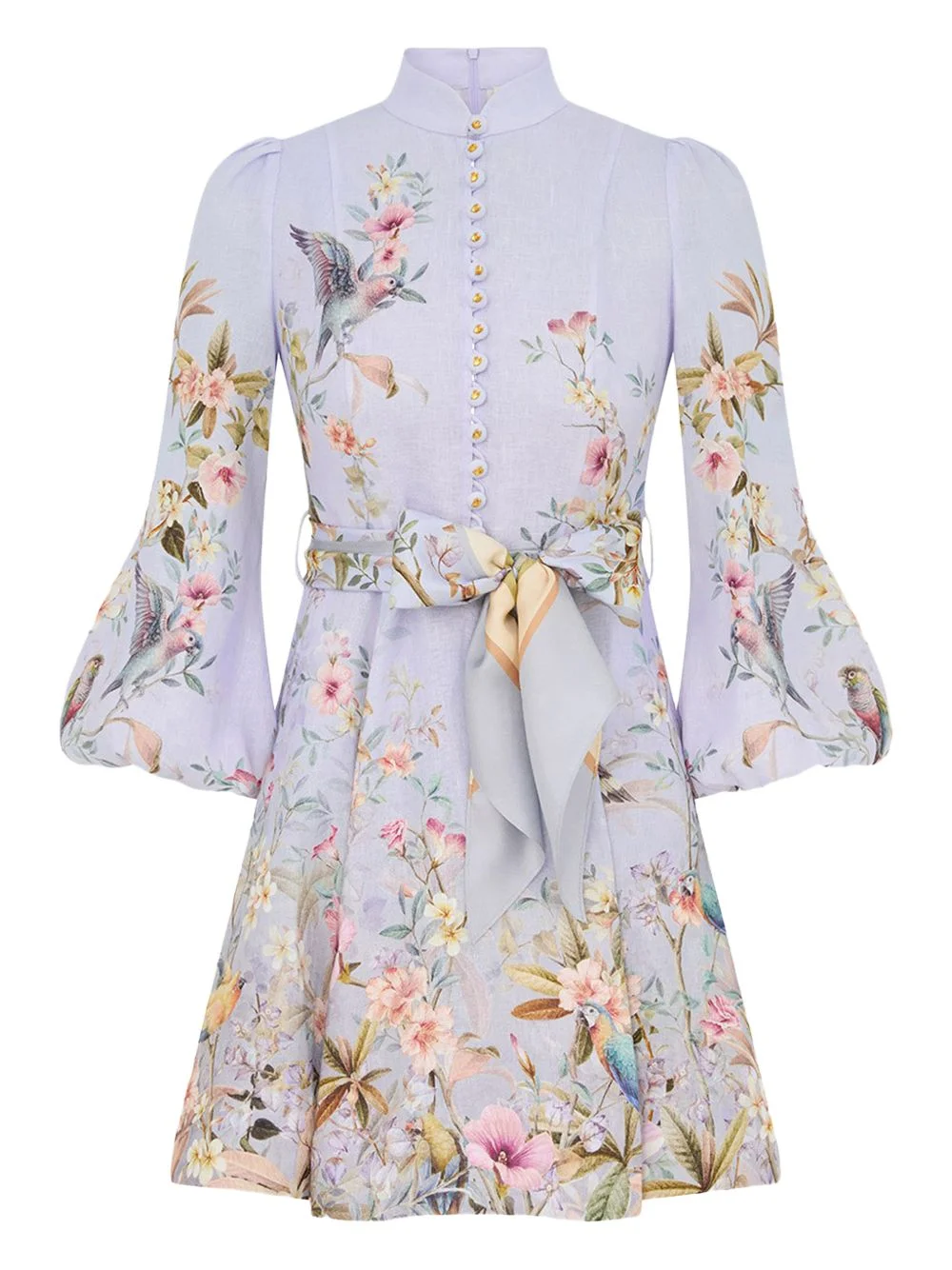 Rebellion button floral minidress - 1