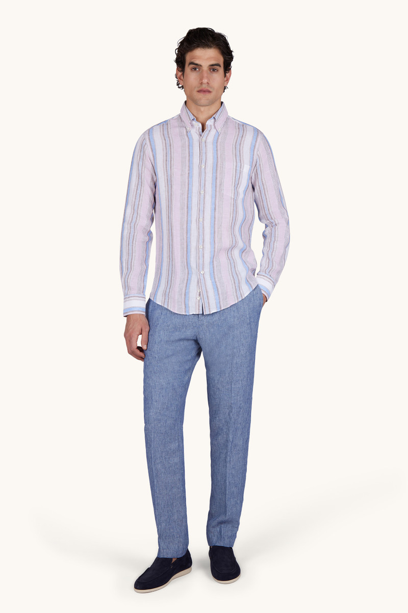 Paul & Shark SOFFIO LINEN SHIRT WITH STRIPED PATTERN outlook