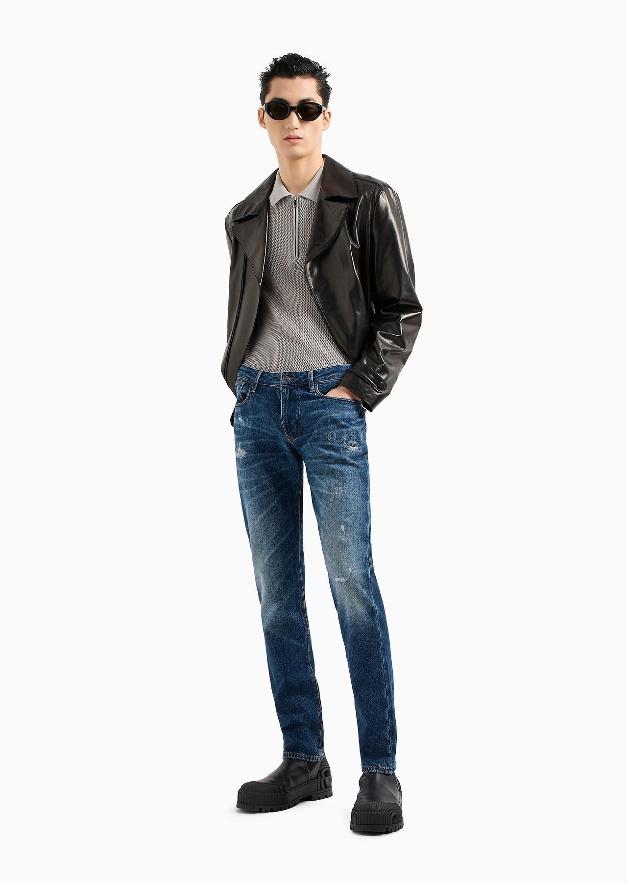 J06 slim-fit, worn-look, stretch-denim jeans - 4