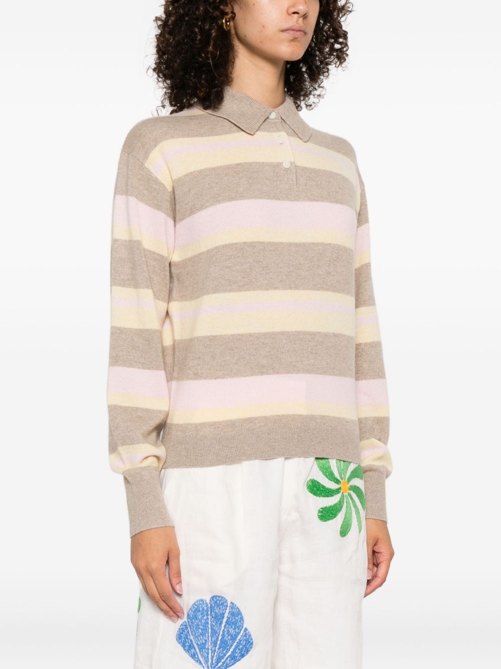 striped polo shirt - 3