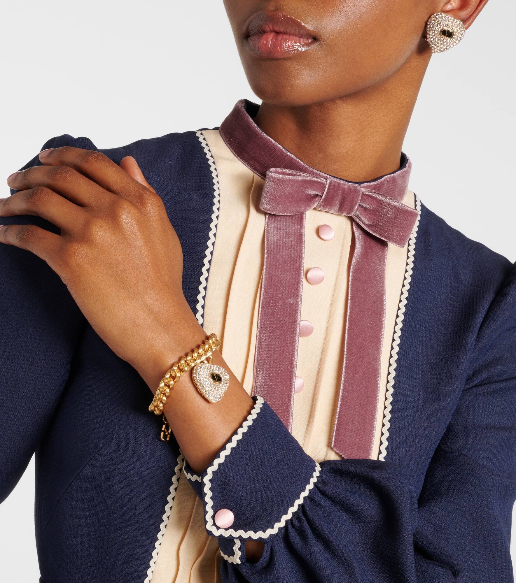 Coeur Royal VLogo charm bracelet - 3