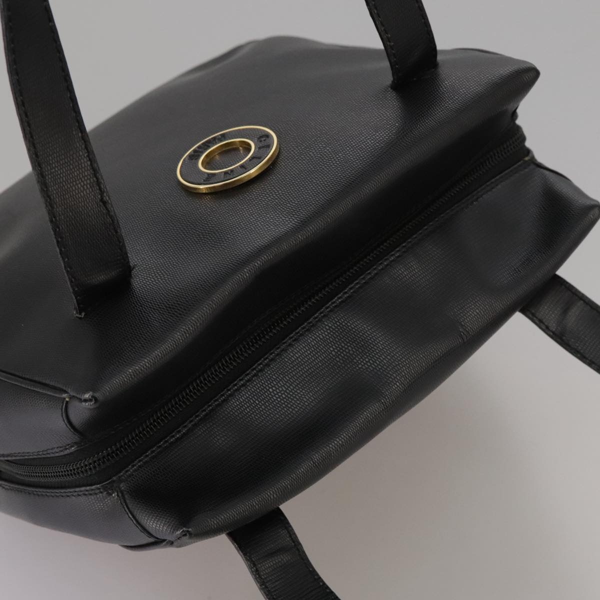 CELINE Hand Bag Leather Black Gold - 6