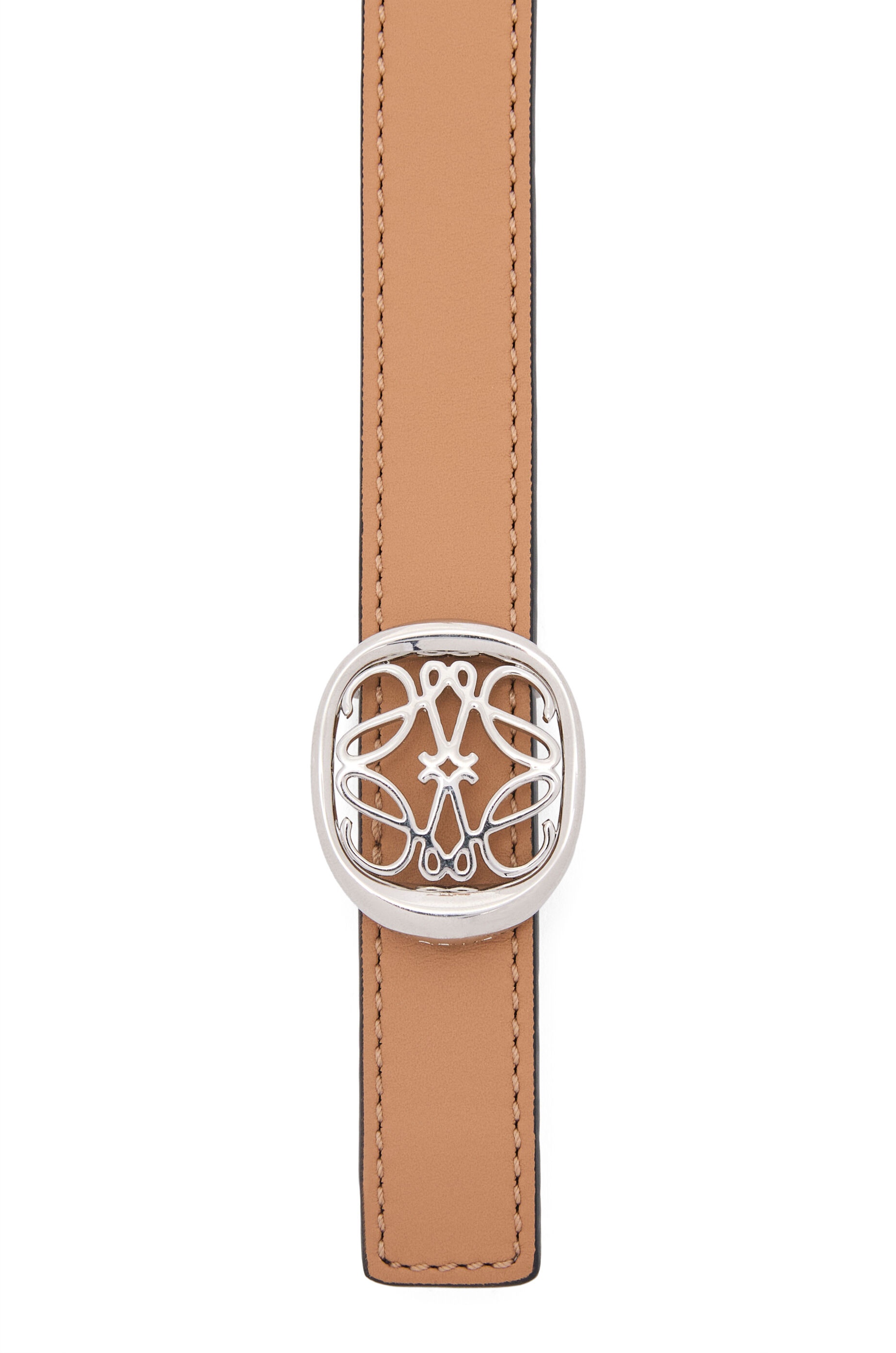 Reversible Anagram Ellipse belt in smooth calfskin - 4