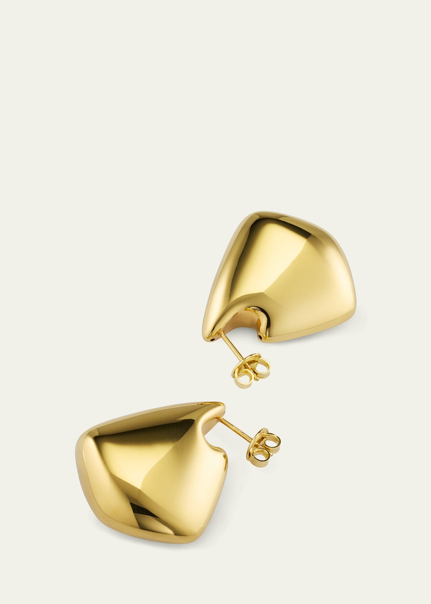 Fin Large 18K Gold-Plated Earrings - 4