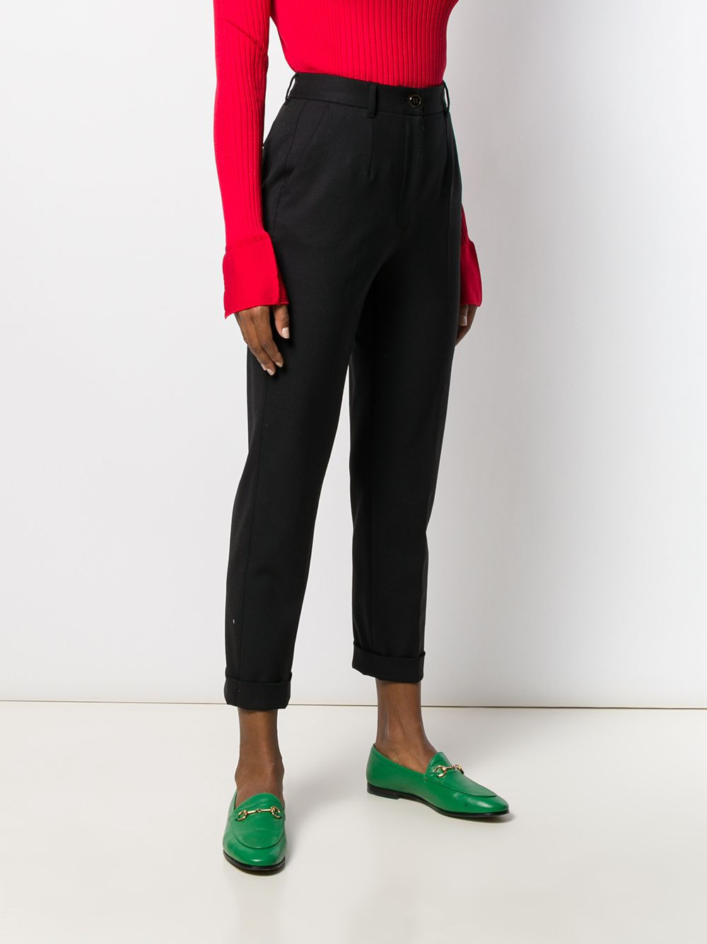 cropped cigarette pants - 3