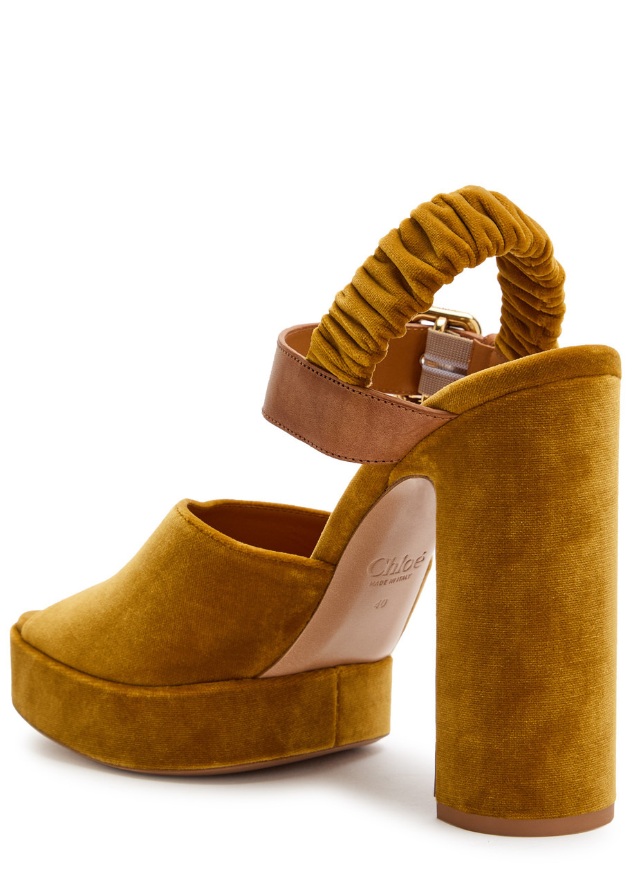 Chloe Aria Suede Platform Sandals - 2