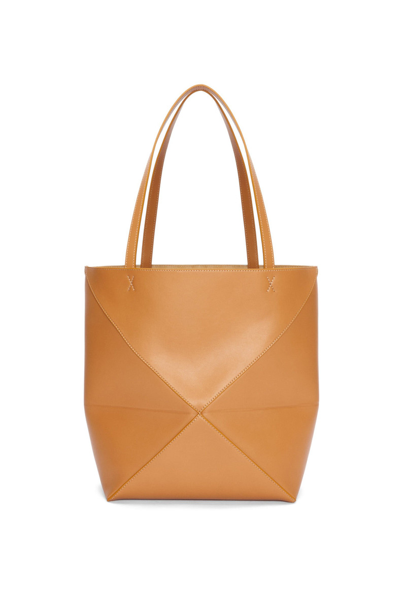 Puzzle Fold Tote in shiny calfskin 7