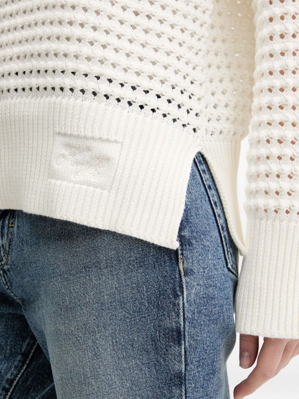 open-knit sweater - 3