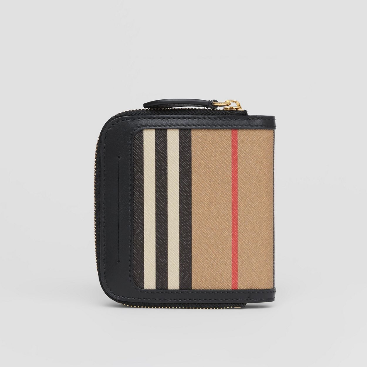 Icon Stripe E-canvas and Leather Folding Wallet - 4