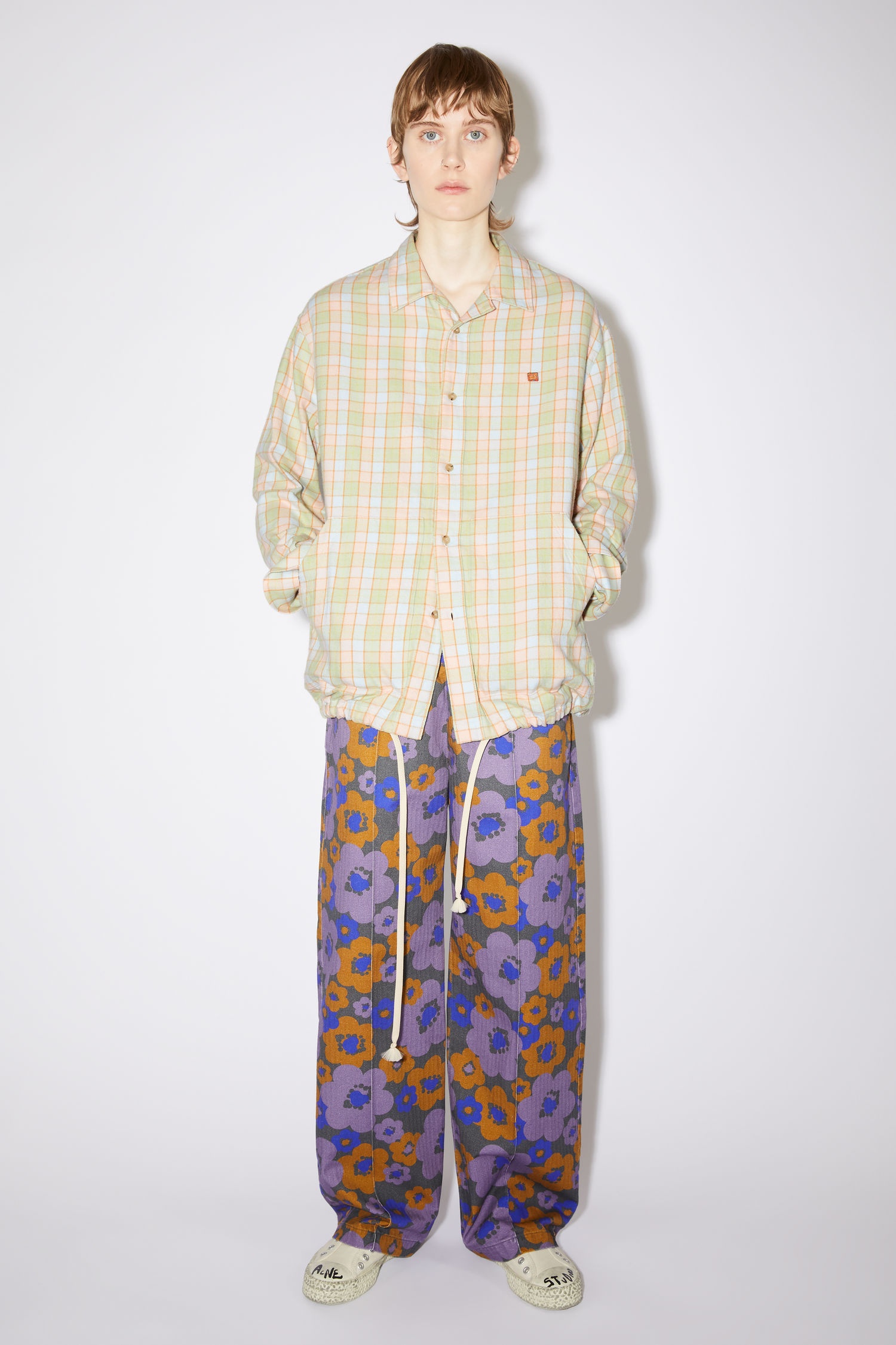 Flannel shirt - Orange/beige - 2