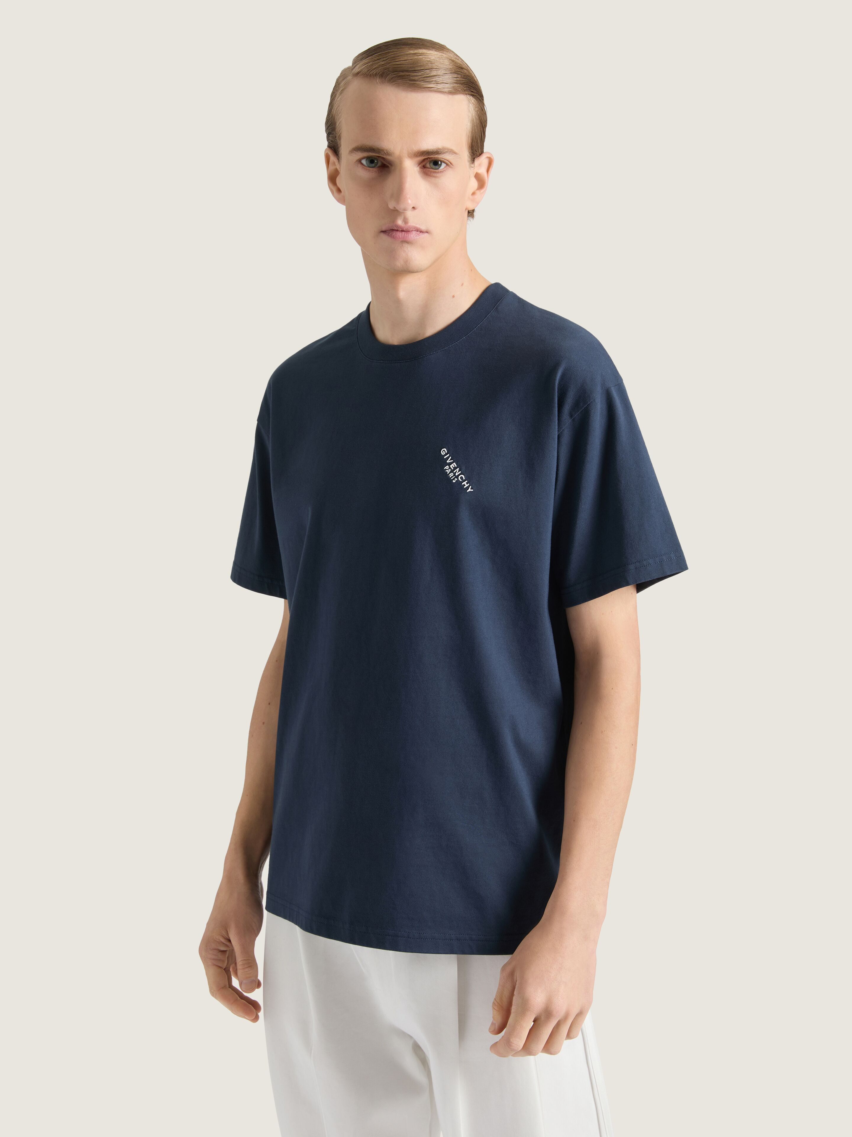 T-SHIRT IN COTTON WITH GIVENCHY SHADOW PRINT - 2