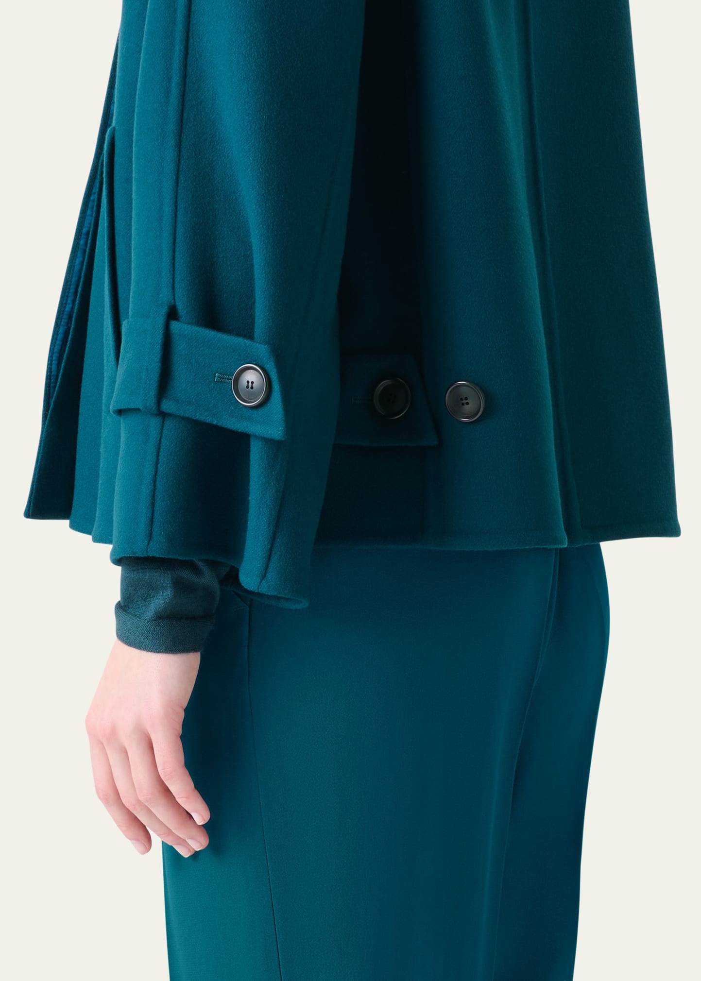 Alisa Cashmere Double-Face A-Line Jacket - 5