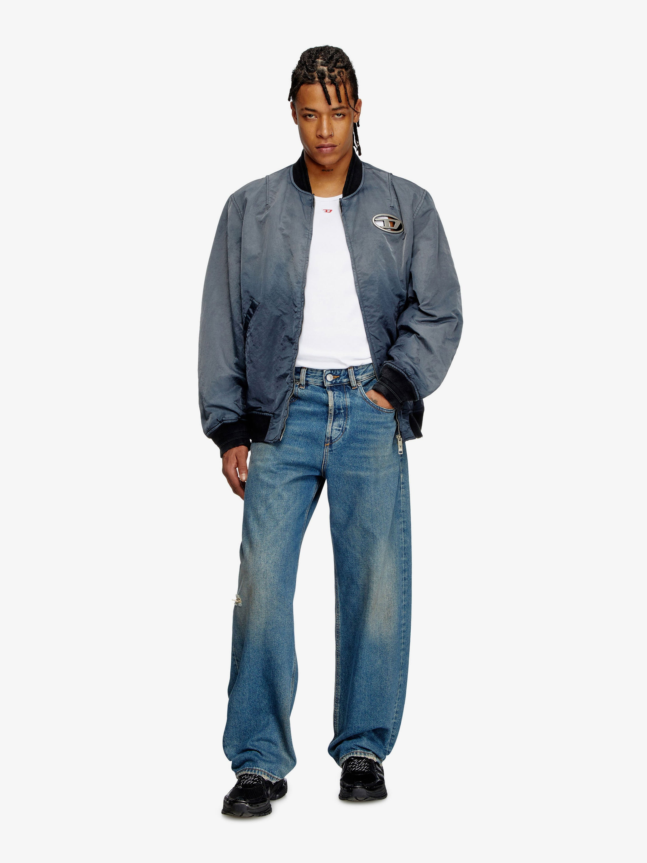 Diesel J-Kepes Delavé Nylon Bomber Jacket - 2