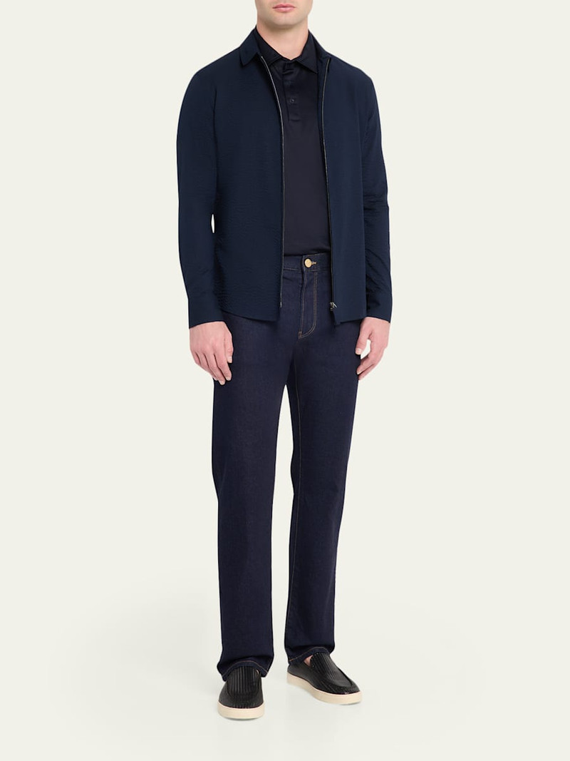 GIORGIO ARMANI Men's Dark-Wash Denim Straight-Leg Jeans outlook