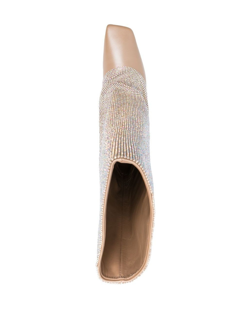 Virginia 95mm crystal-drape boots 4