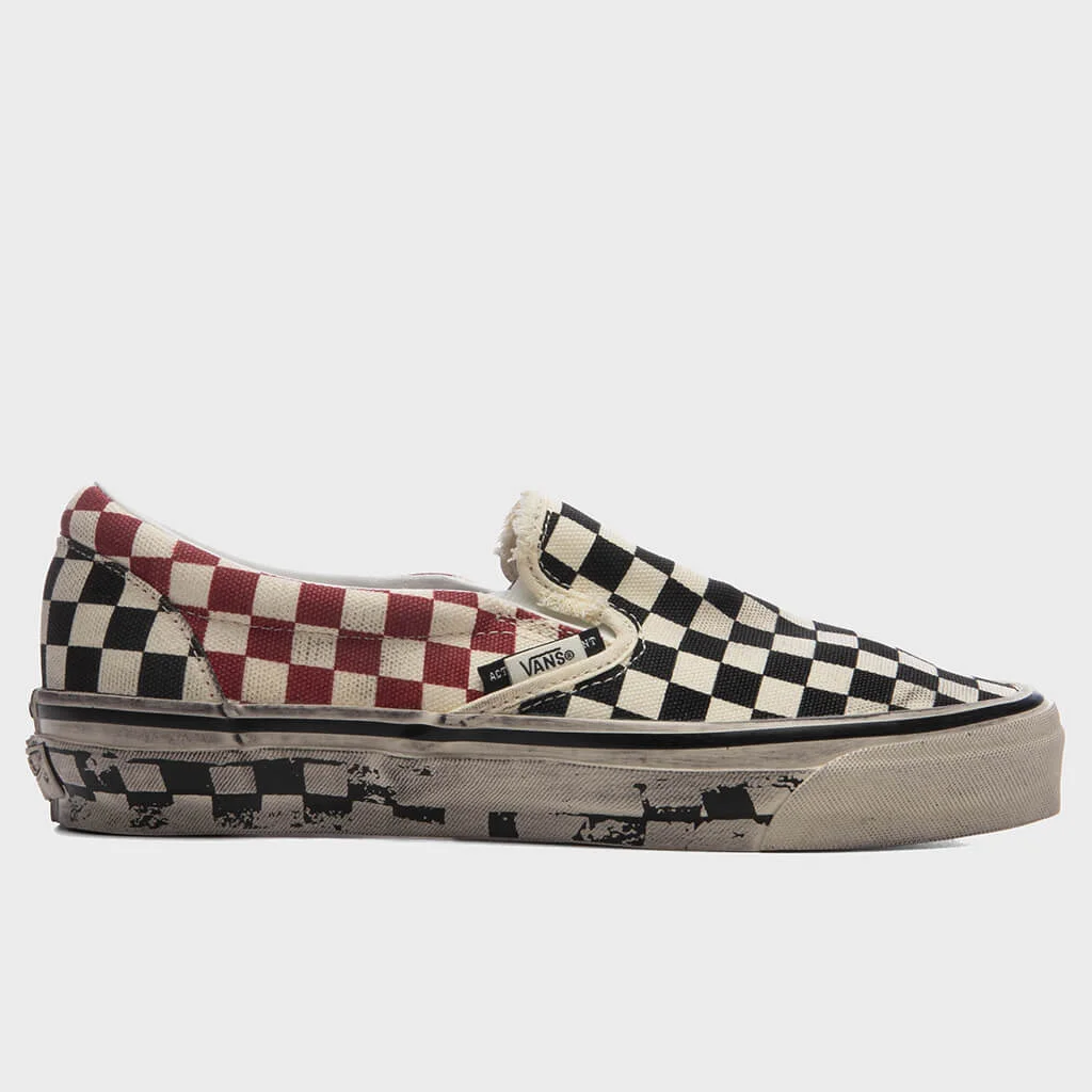 OTW BY VANS PREMIUM LX CLASSIC SLIP ON 98 'ACT OF DISAGREEMENT' - BLACK/CHECKER - 1