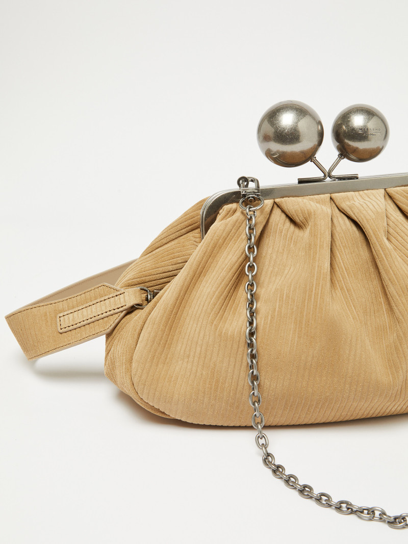 DESTINO Medium ribbed suede Pasticcino Bag 4