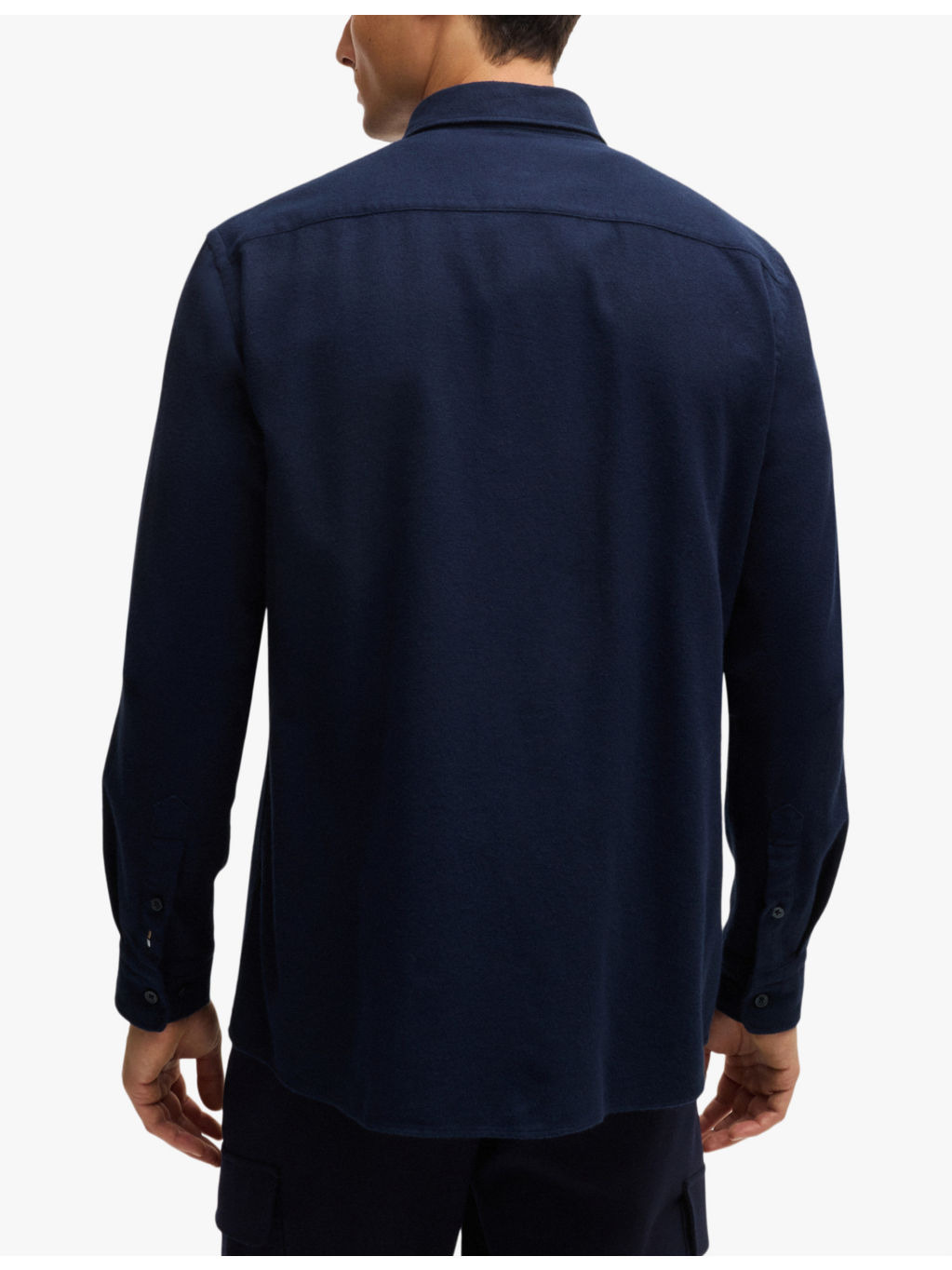 Spread-collar soft-texture cotton shirt - 4