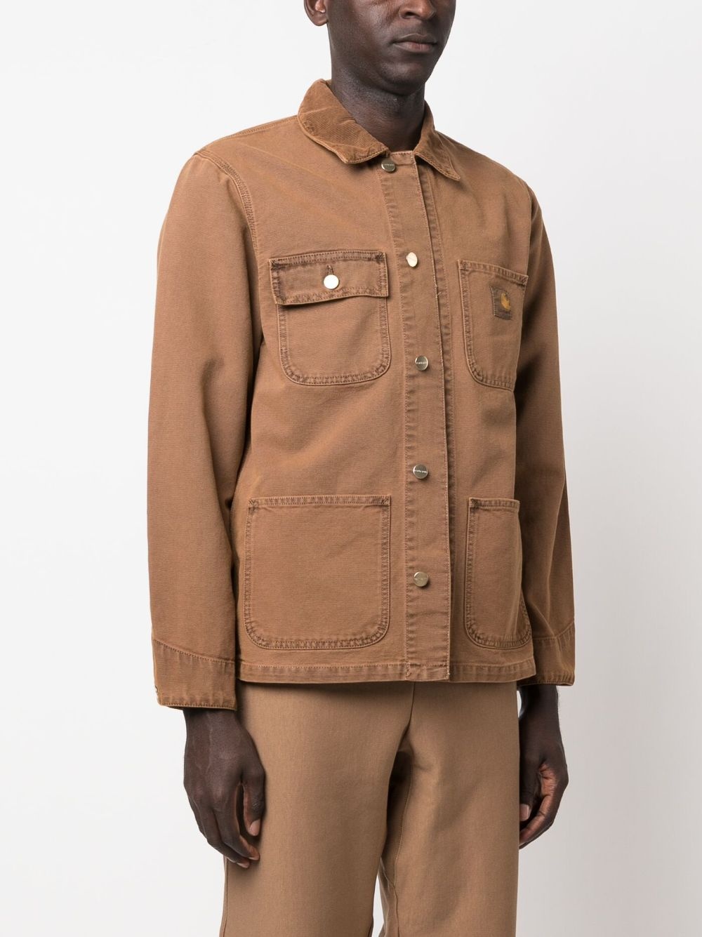 organic cotton denim shirt jacket - 3