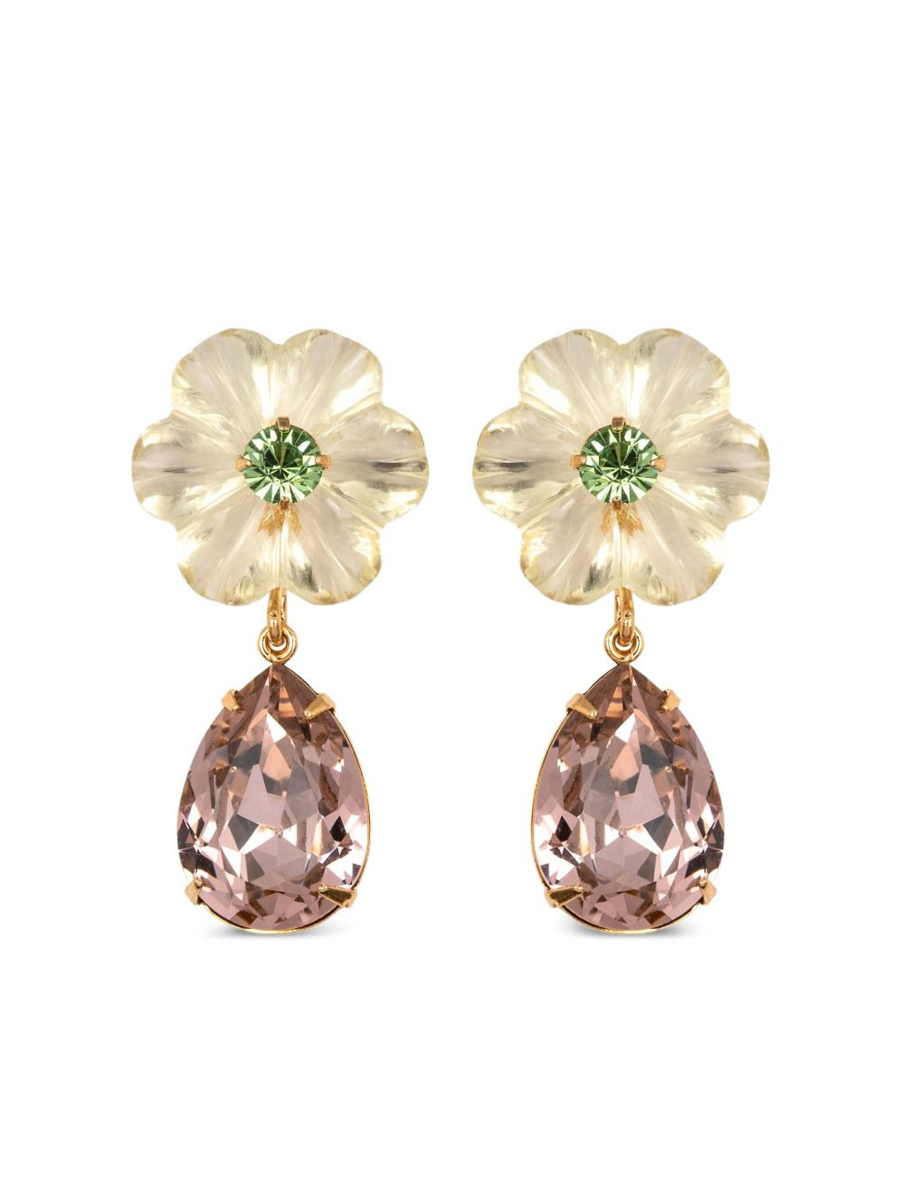 Juna flower-drop earrings - 1