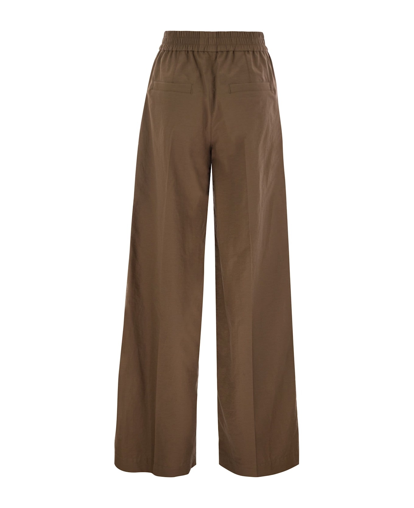 Loose Fit Cotton Trousers - 2