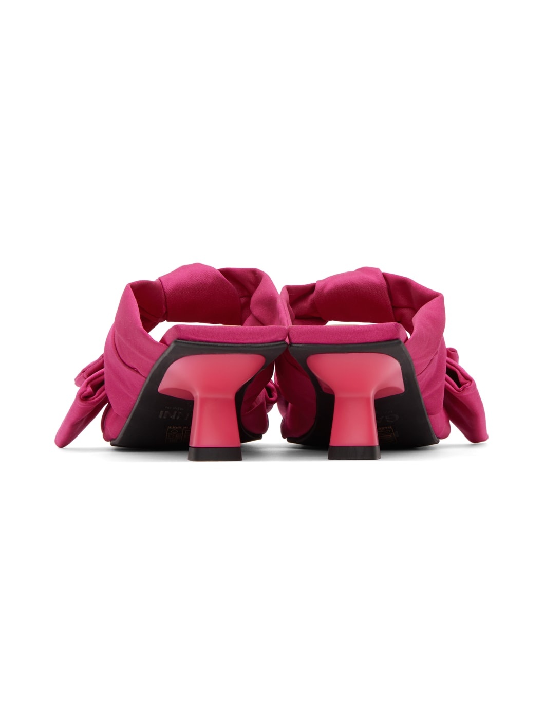 Pink Soft Bow Mules - 2