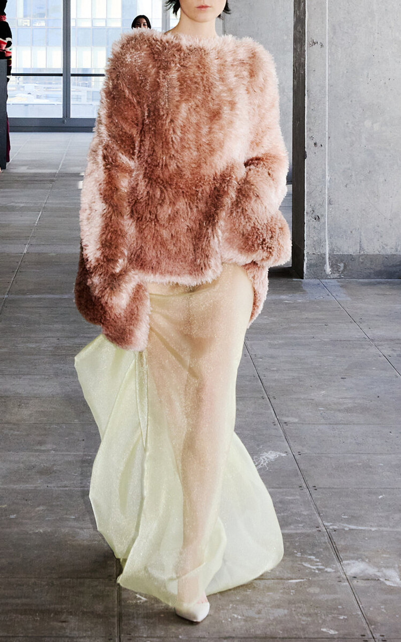 ZANKOV Yoko Silk Organza Maxi Skirt yellow outlook