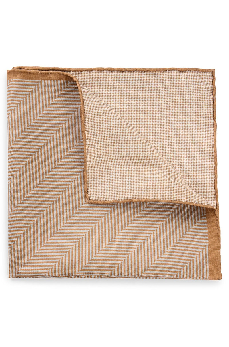 POCKET SQUARE IN PURE SILK WITH DOUBLE PRINT 1