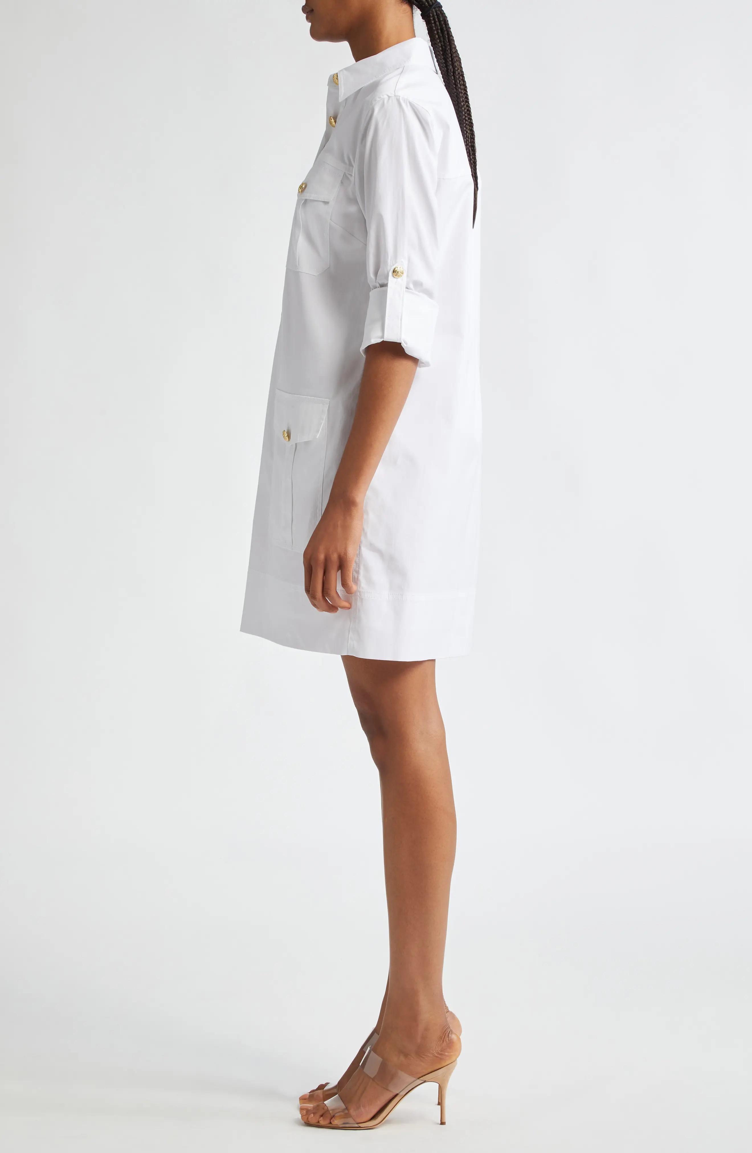 Saude Long Sleeve Cargo Shirtdress - 3