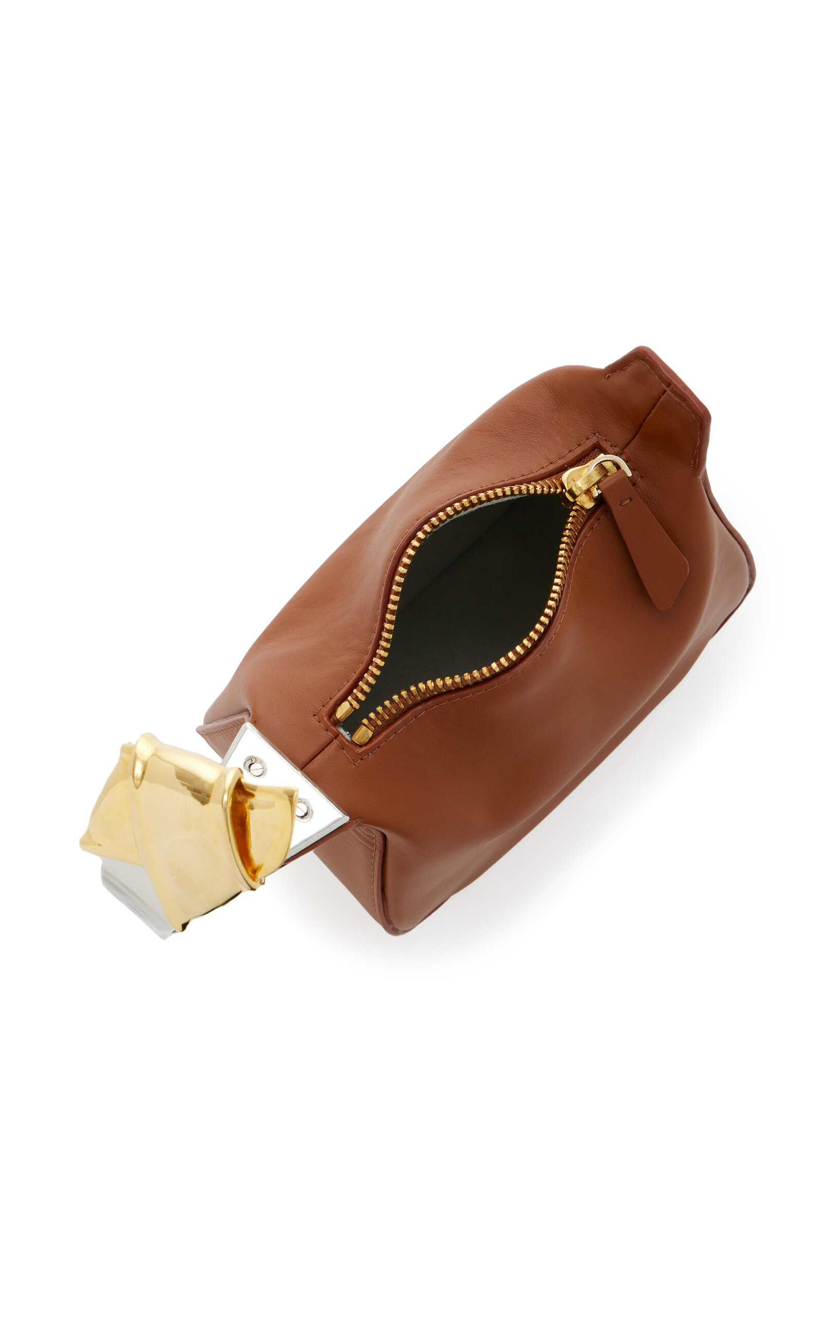 The Dottie Mini Leather Hobo Bag tan - 7