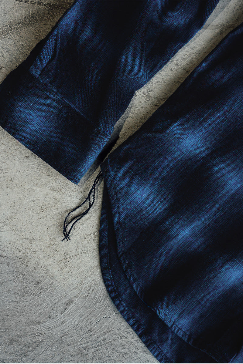 HIROSHI KATO The Brace Shadow Ombre Plaid - Lake outlook