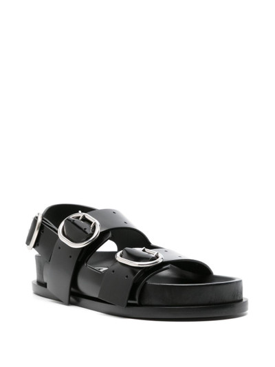 Jil Sander double-buckle leather sandals outlook