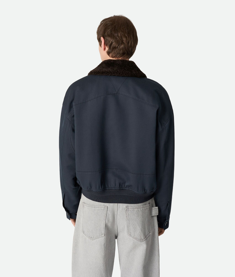 Silk And Cotton Twill Bomber Jacket 3