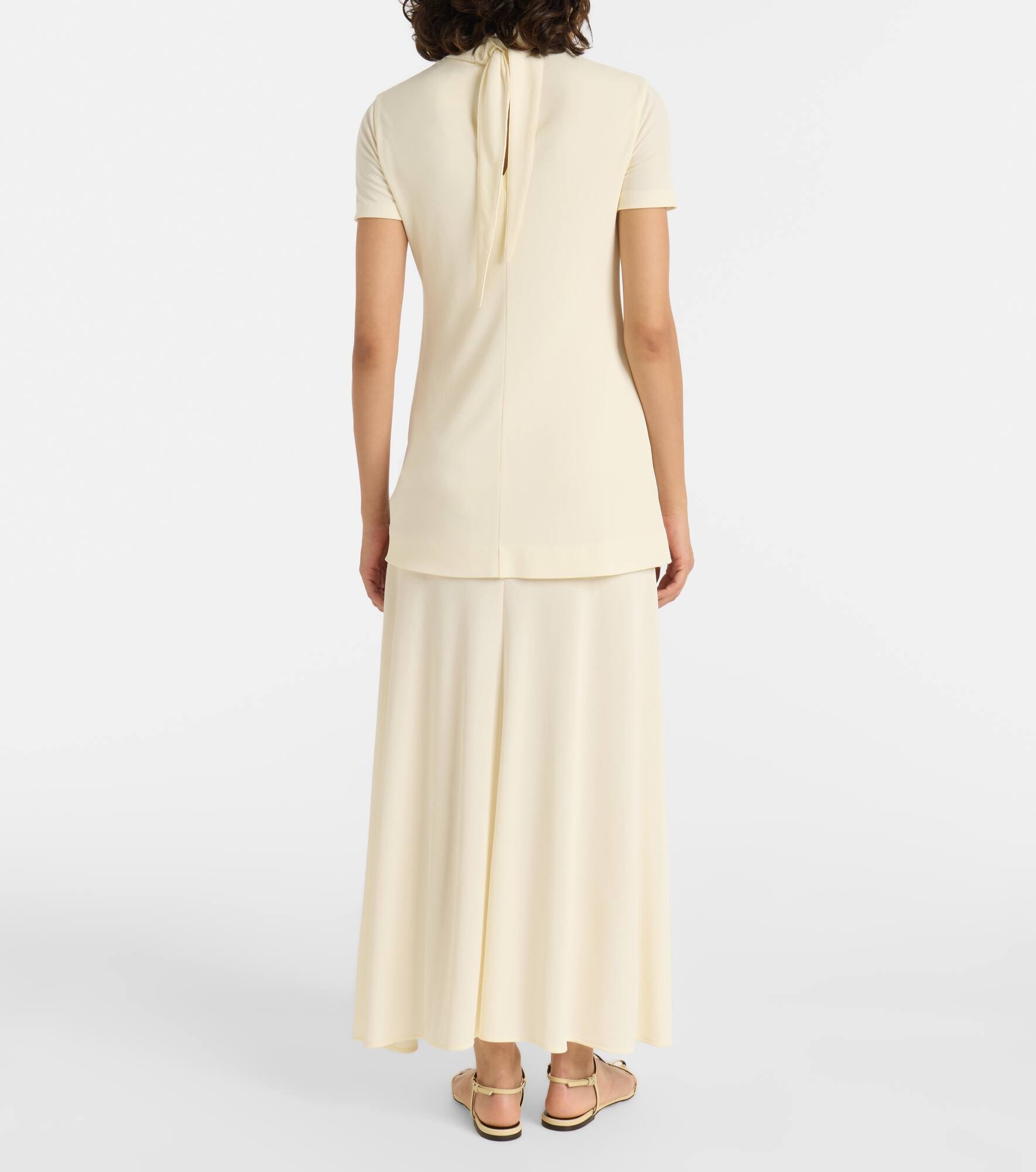 Layered crêpe maxi dress - 3